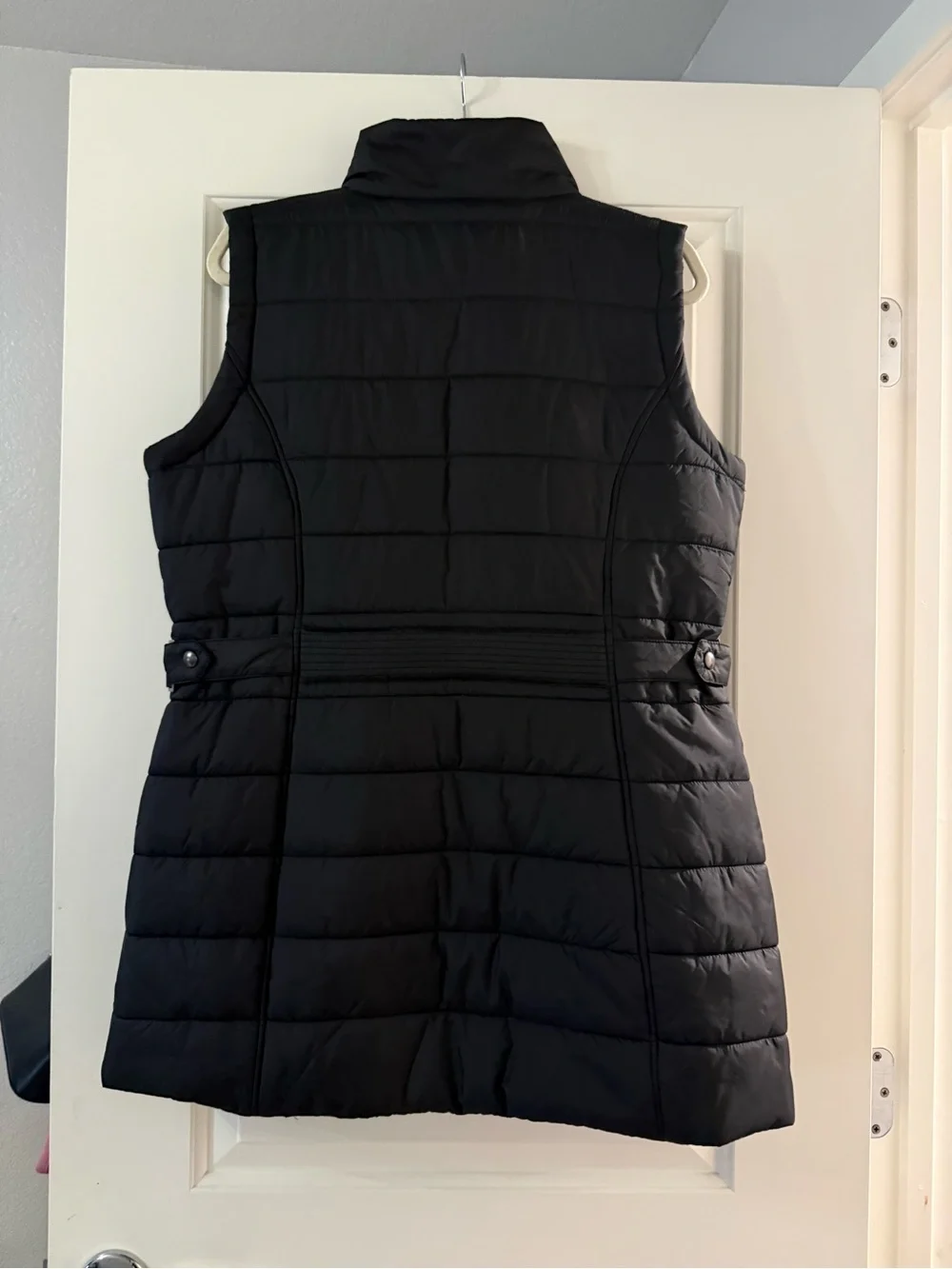 Ellen Tracy Black Quilted Puffer Vest